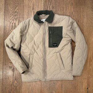 abercrombie kids Boy's Lined Quilted Jacket with Suede Collar